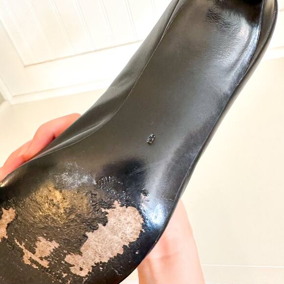 Stephane Kelian Leather Heel Pumps Black 9 - Picture 6 of 9